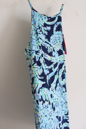 NEW Lilly Pulitzer High Tide Scuba Doo Halter Neck Dress | S