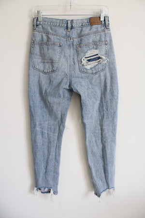 American Eagle Distressed Light Wash Mom Jeans | 4