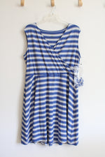 Talbots Blue & White Striped Dress | 2X