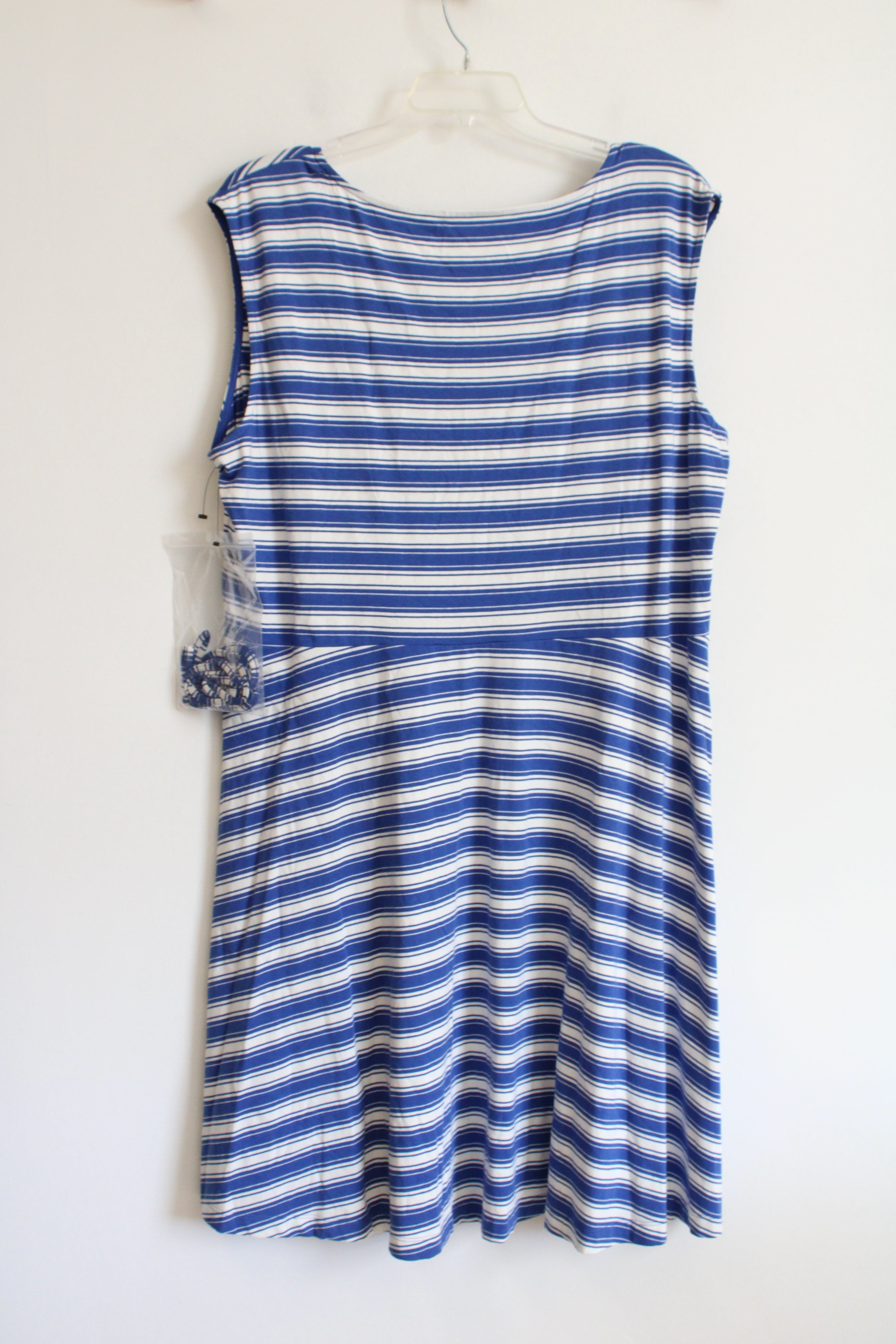 Talbots Blue & White Striped Dress | 2X