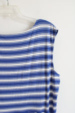 Talbots Blue & White Striped Dress | 2X