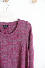 Jones New York Pink Heathered Long Sleeved Top | S