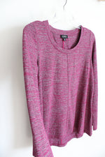 Jones New York Pink Heathered Long Sleeved Top | S