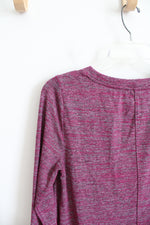 Jones New York Pink Heathered Long Sleeved Top | S