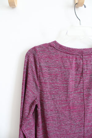 Jones New York Pink Heathered Long Sleeved Top | S