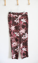 Chico's Brown & Pink Loose Flowy Pants | 0R