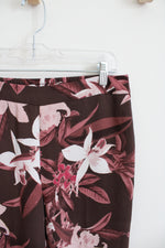 Chico's Brown & Pink Loose Flowy Pants | 0R