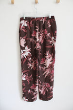 Chico's Brown & Pink Loose Flowy Pants | 0R
