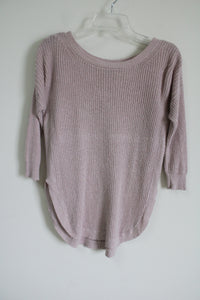 Express Pale Pink Knit Sweater | S