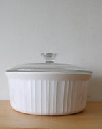 Corning Ware Pastel Floral White Ribbed 2.5 L Round Baking Dish & Lid