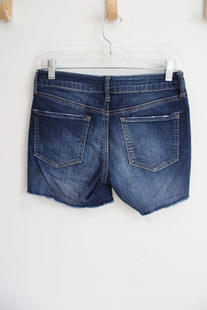 SO Dark Wash Shortie Cut Off Denim Shorts | 1