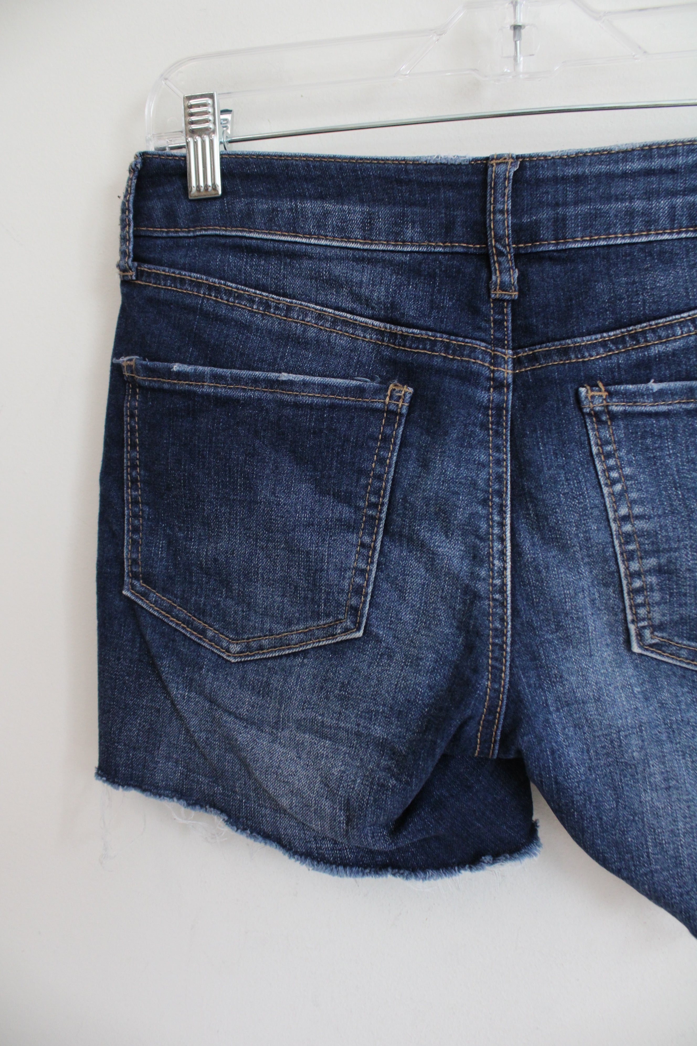 SO Dark Wash Shortie Cut Off Denim Shorts | 1