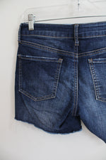 SO Dark Wash Shortie Cut Off Denim Shorts | 1