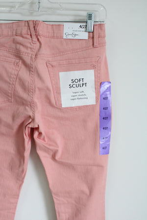 NEW Jessica Simpson Rolled Crop Skinny Pink Jeans 4 Jubilee Thrift