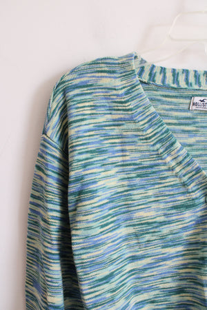 NEW Hollister Blue Green & Yellow Cropped Cardigan | S