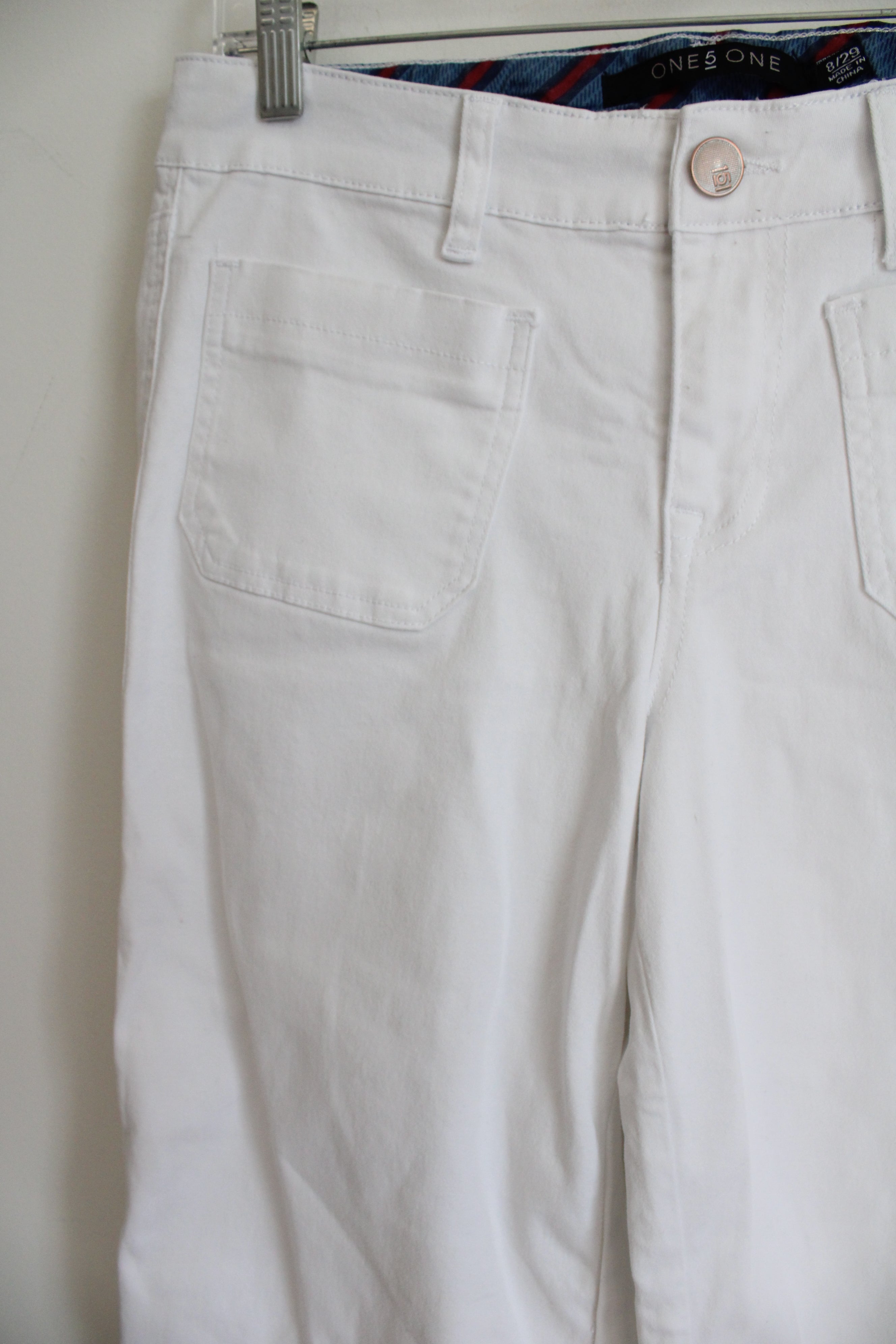 One 5 One White Capri Pants | 8