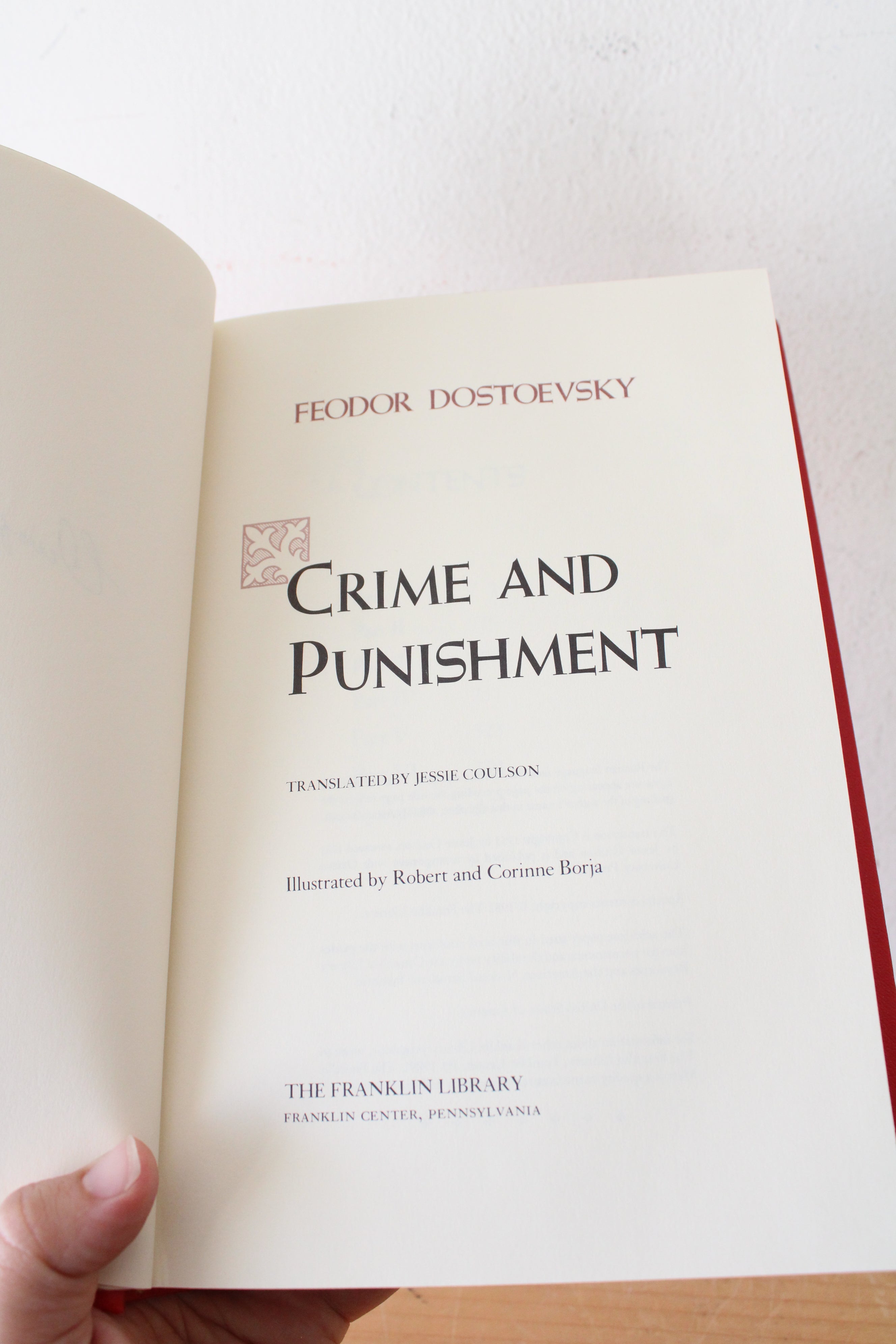 Crime And Punishment By Feodor Dostoevsky Franklin Library