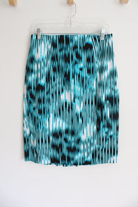 Worthington Blue & Black Patterned Skirt | 12