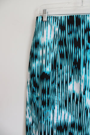 Worthington Blue & Black Patterned Skirt | 12