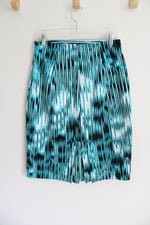 Worthington Blue & Black Patterned Skirt | 12