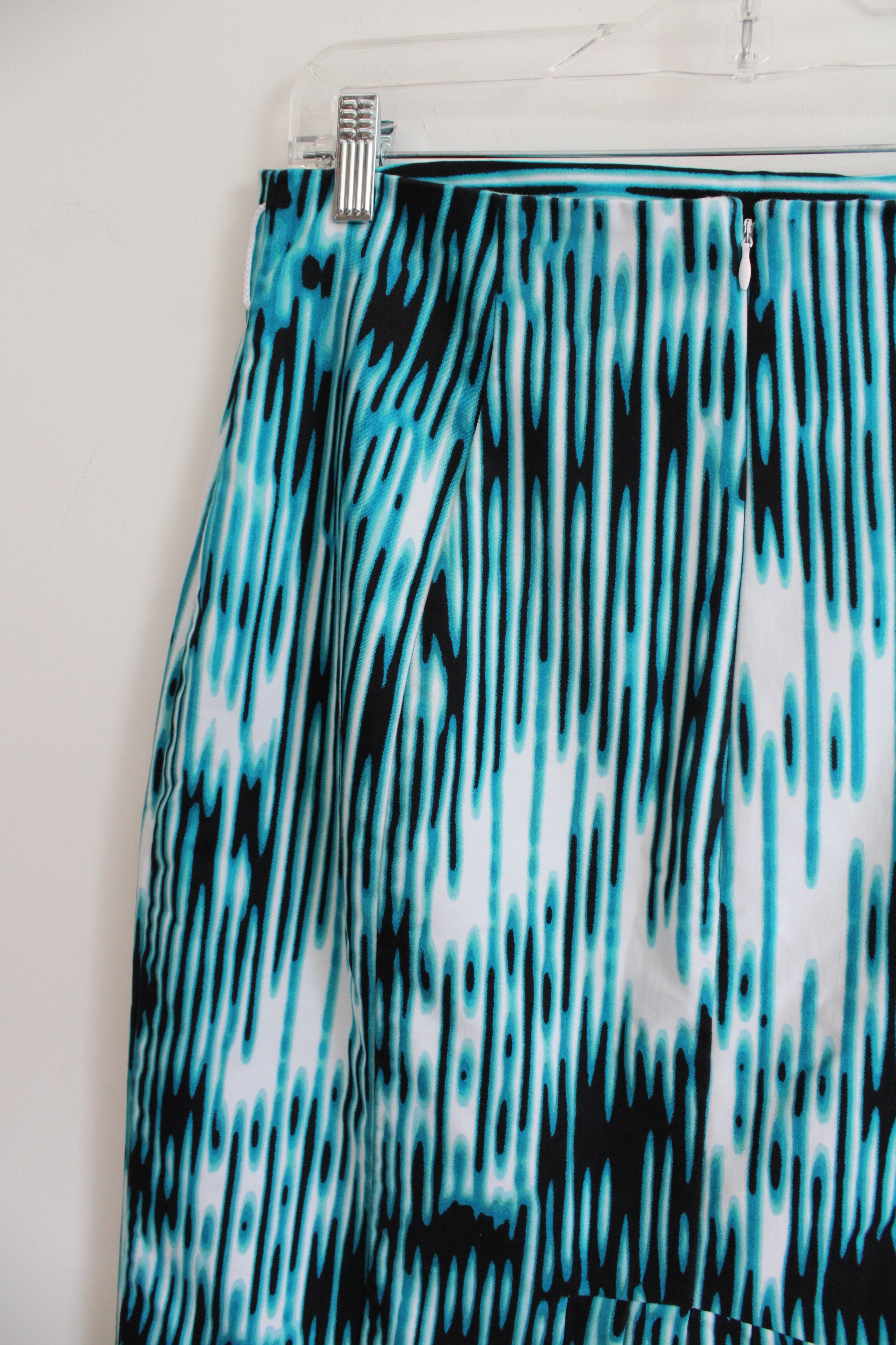 Worthington Blue & Black Patterned Skirt | 12