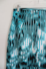 Worthington Blue & Black Patterned Skirt | 12