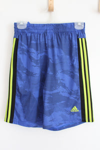 Adidas Blue & Green Athletic Shorts | Youth L (14/16)