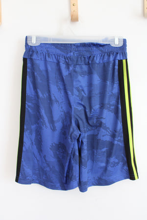 Adidas Blue & Green Athletic Shorts | Youth L (14/16)