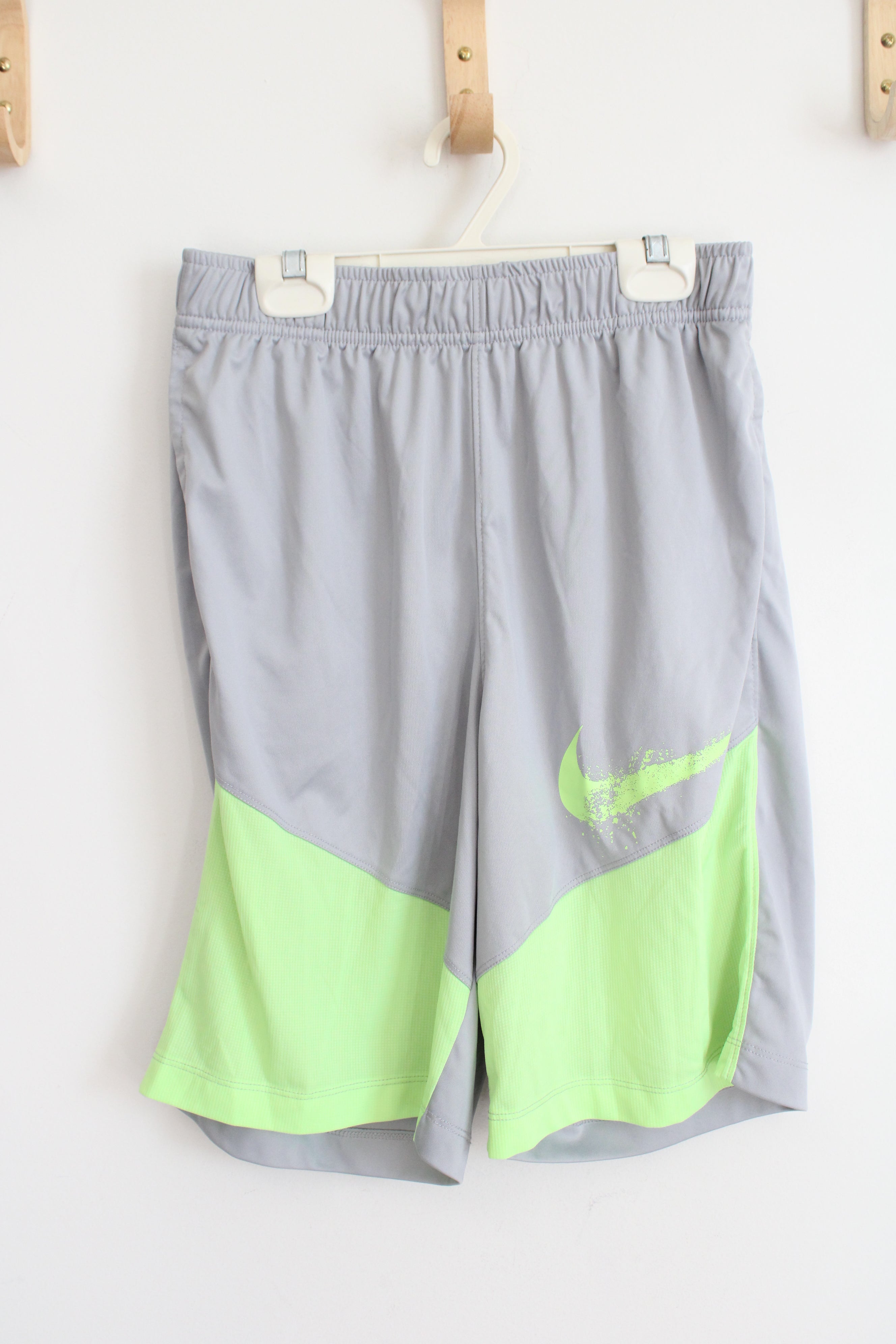 Nike Gray & Green Athletic Shorts | Youth XL (18/20)