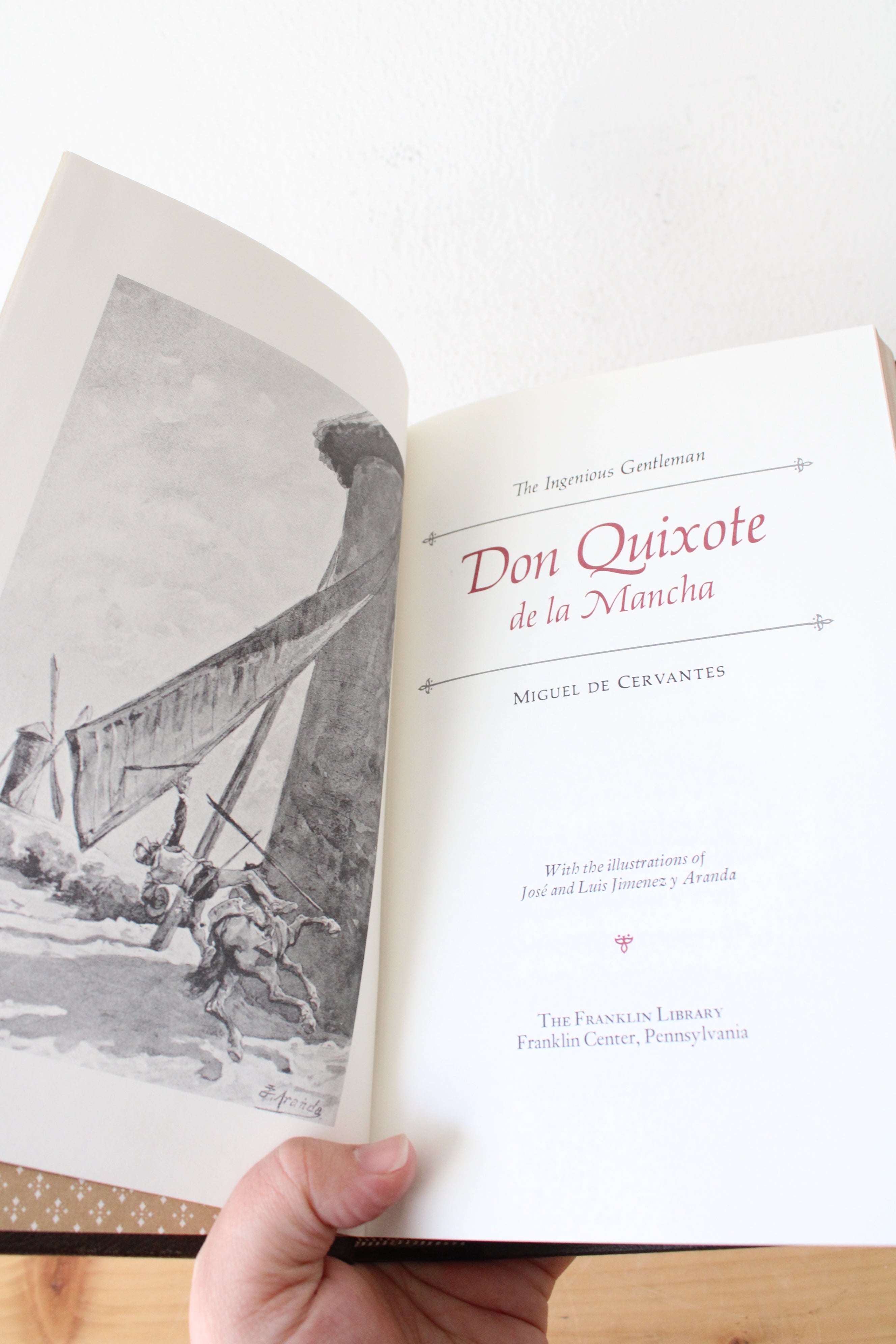 The Ingenious Gentlemen Don Quixote De La Mancha By Miguel De Cervantes Franklin Library