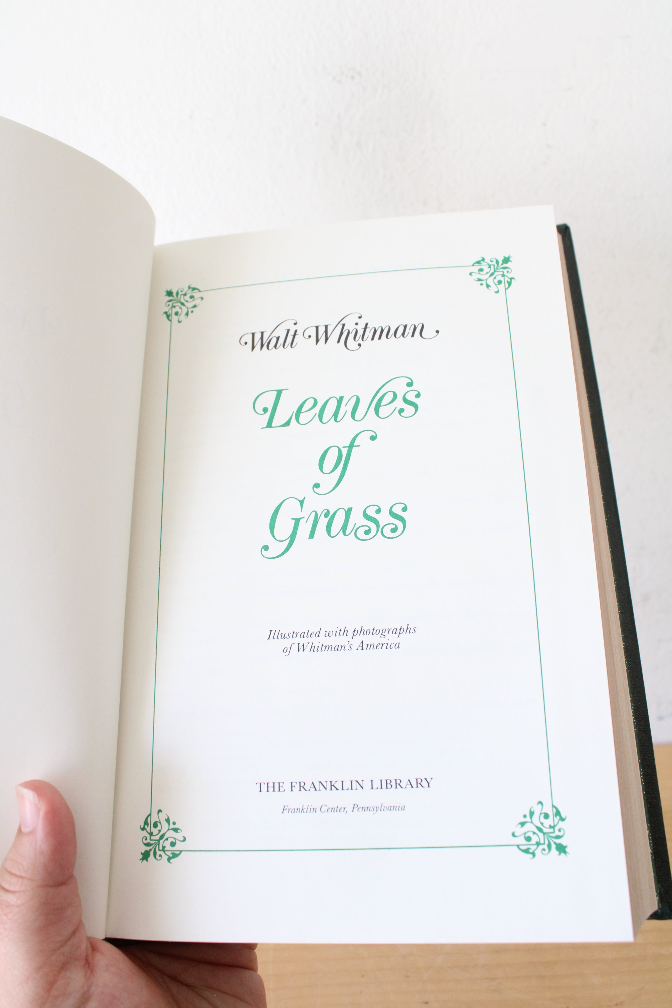 Leaves Of Grass By Walt Whitman Franklin Library