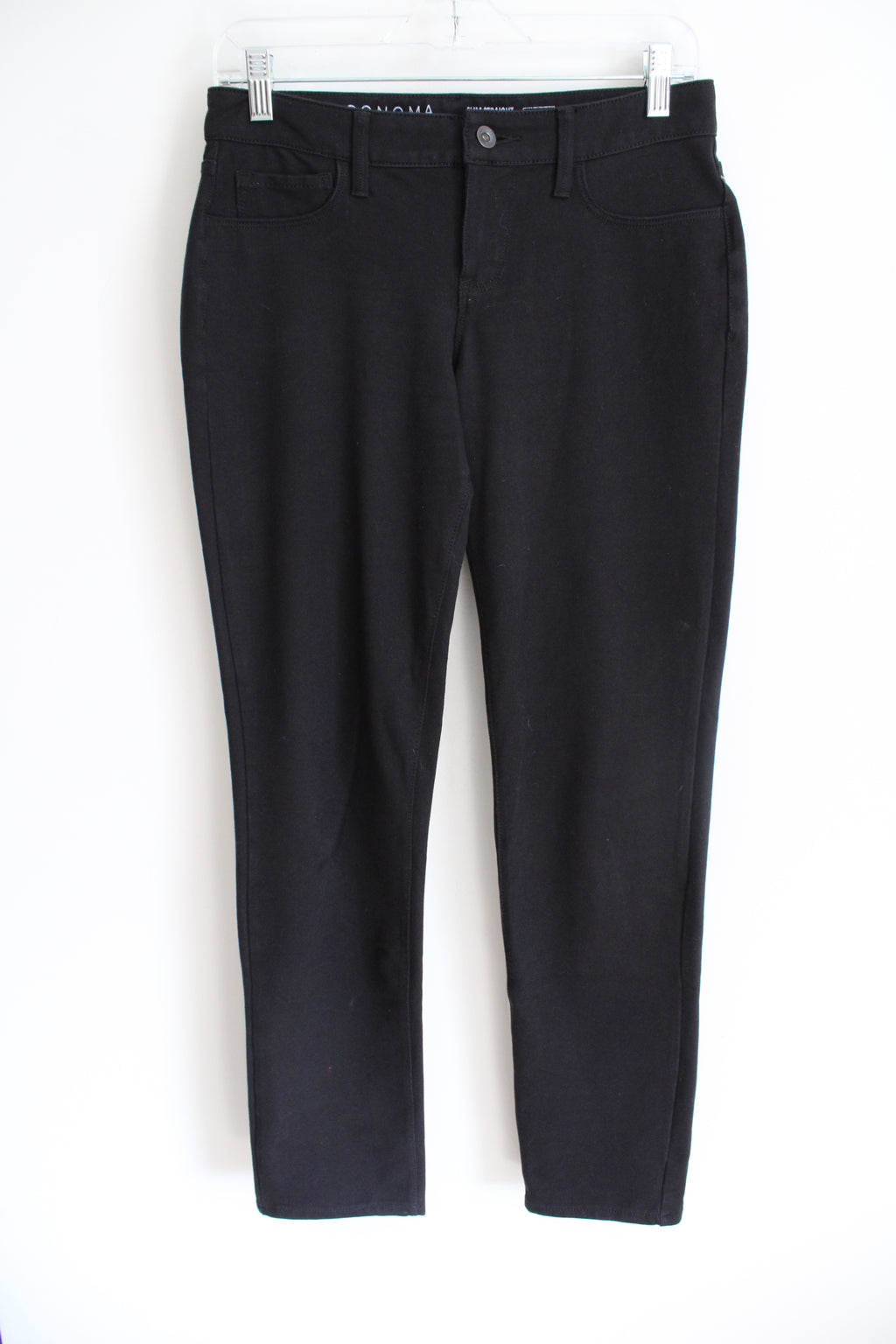 Sonoma Slim Straight Mid-Rise Black Pants | 4