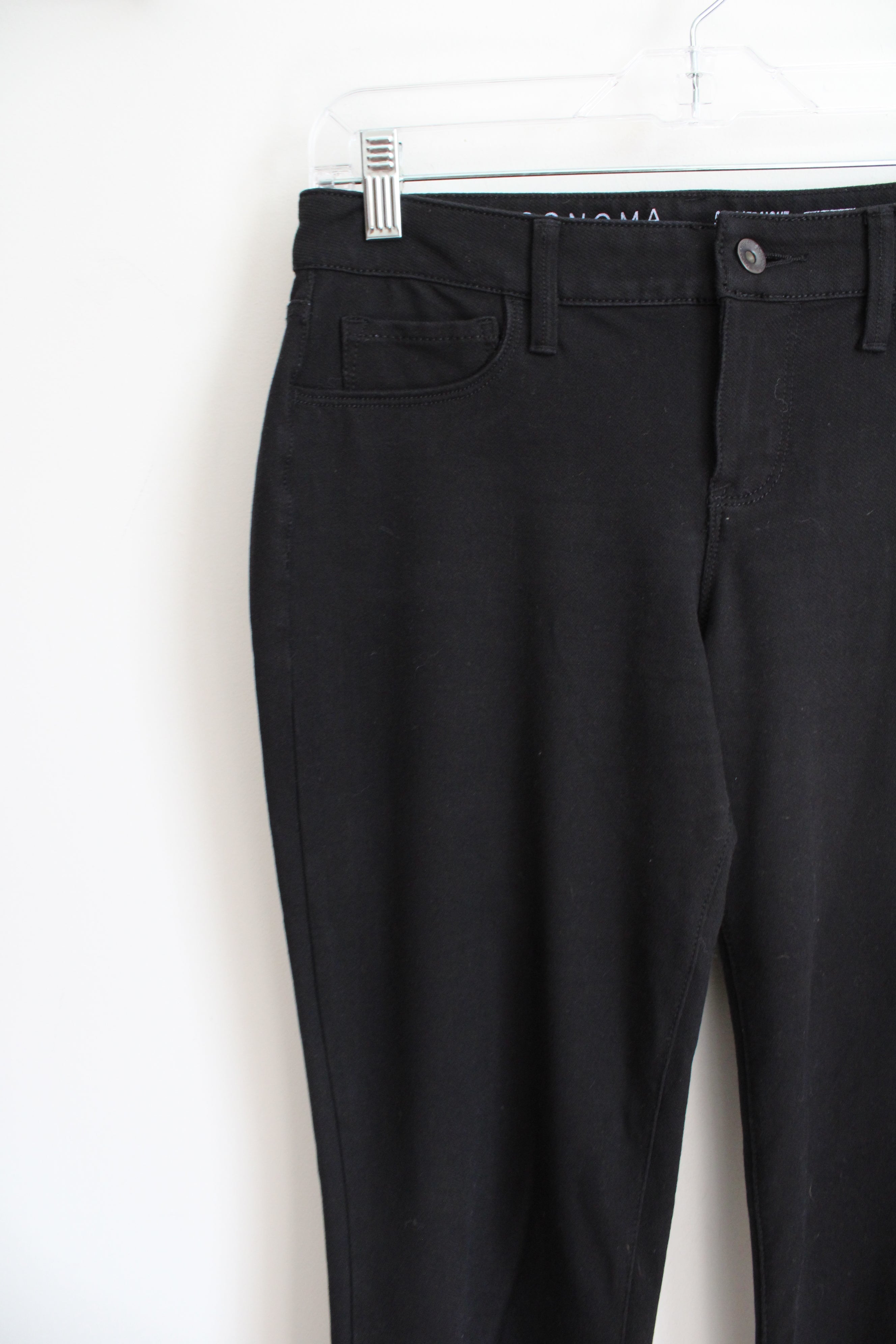 Sonoma Slim Straight Mid-Rise Black Pants | 4