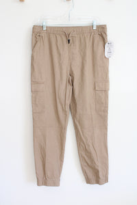 NEW Wonder Nation Khaki Cargo Jogger Pants | Youth XL (14/16) Husky