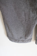 Alfred Dunner Eyelet Edged Gray Capri Pants | 16