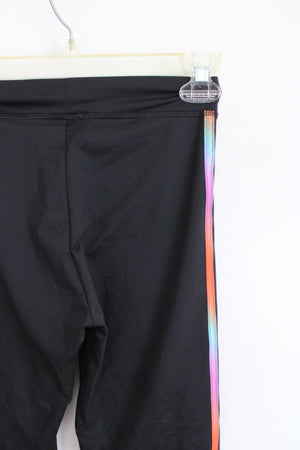 Adidas Black Orange & Pink Athletic Leggings | Youth L (14)