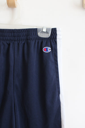 Champion Navy & White Athletic Shorts | Youth L (14/16)