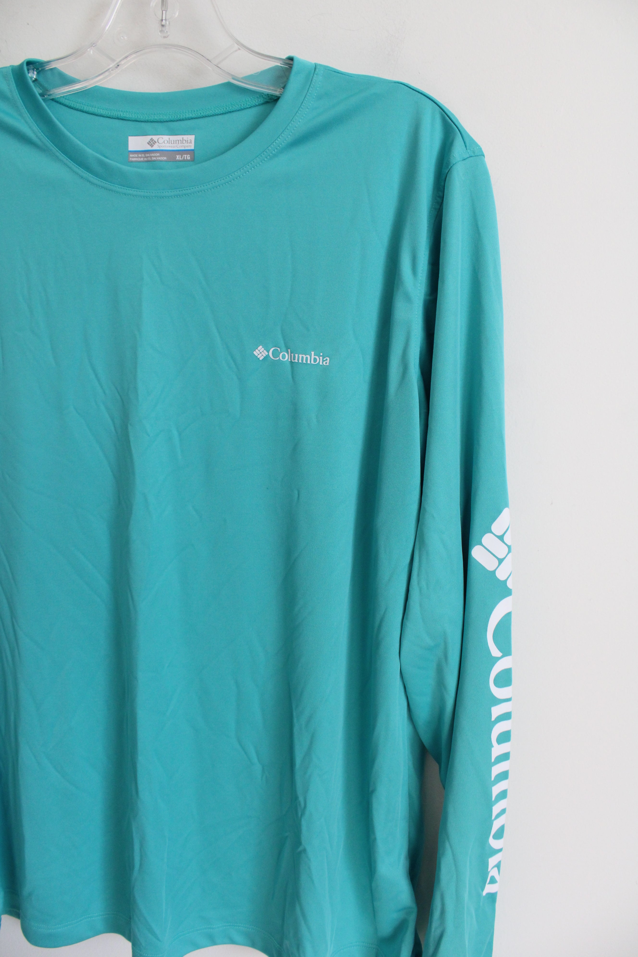 Colombia Turquoise Athletic Long Sleeved Top | XL