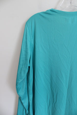 Colombia Turquoise Athletic Long Sleeved Top | XL