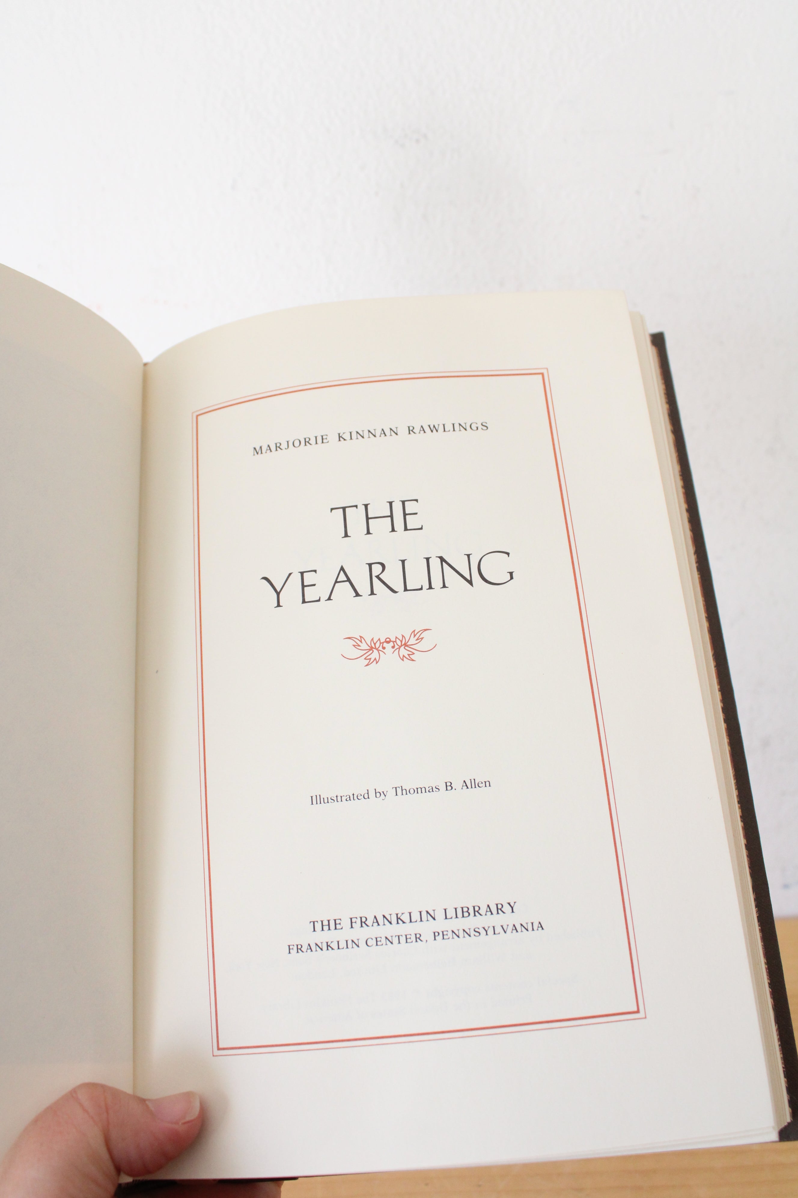 The Yearling By Marjorie Kinnan Rawlings Franklin Library