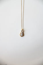 Two-Toned Gold Infinity Pendant Necklace