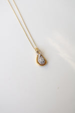 Two-Toned Gold Infinity Pendant Necklace