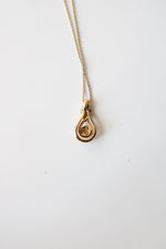 Two-Toned Gold Infinity Pendant Necklace
