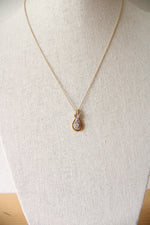 Two-Toned Gold Infinity Pendant Necklace