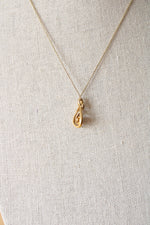 Two-Toned Gold Infinity Pendant Necklace