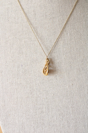 Two-Toned Gold Infinity Pendant Necklace