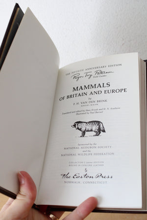 Roger Tory Peterson Field Guide Mammals Of Brittan And Europe Easton Press