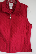 Scandia Woods Hot Pink Quilted Zip Up Vest | M