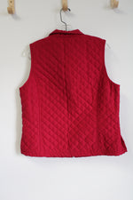 Scandia Woods Hot Pink Quilted Zip Up Vest | M