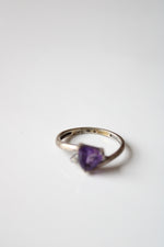 Amethyst Trillion Sterling Silver Ring | Size 7